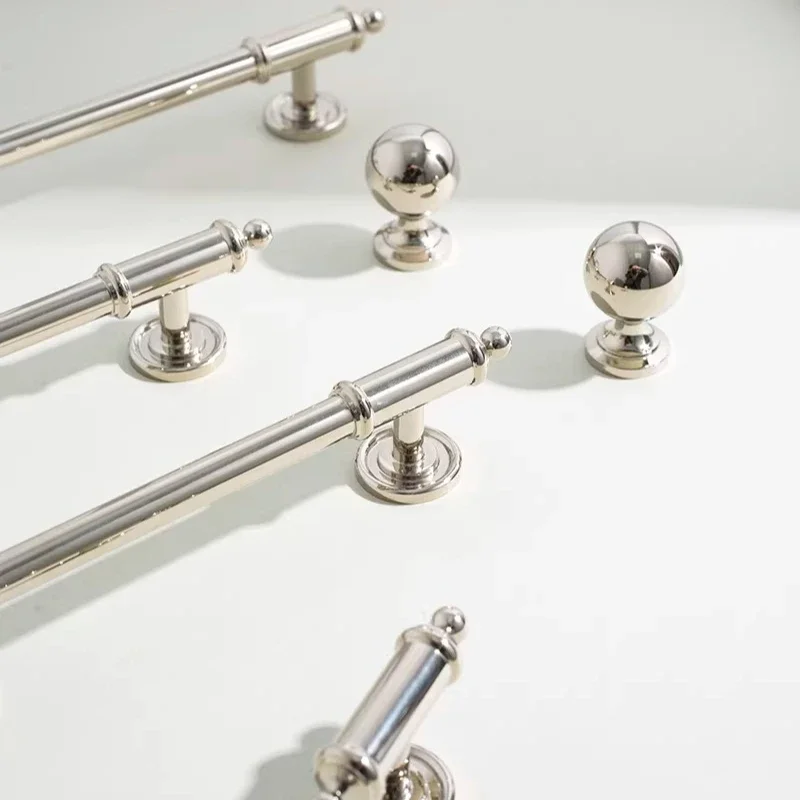 Medieval Silver Long Furniture Handle Cabinet Door Handle French Wardrobe Door Shoe Cabinet Drawer Ball Knob Brass Long Handle
Medieval Silver Long Furniture Handle Cabinet Door Handle French Wardrobe Door Shoe Cabinet Drawer Ball Knob Brass Long Handle