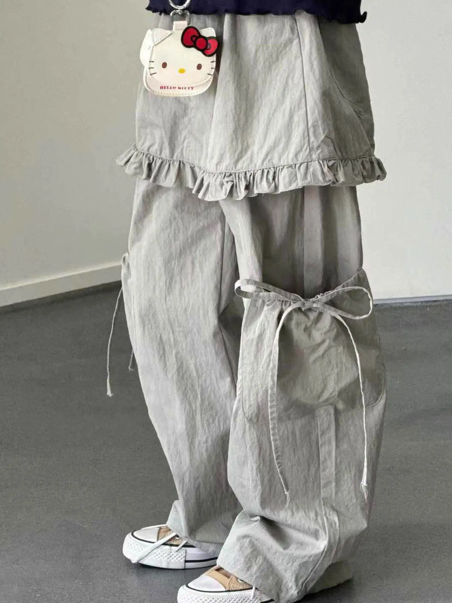 Girls Summer Wide Leg Pants Gray Bow Tie Straight Cut Children's Fashionable Trousers Long Pants Spring Autumn Casual Wear
Girls Summer Wide Leg Pants Gray Bow Tie Straight Cut Children's Fashionable Trousers Long Pants Spring Autumn Casual Wear