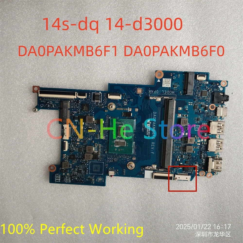 Original For HP 14s-dq 14-d3000 Laptop Motherboard N6000 N4500 CPU DA0PAKMB6F1 DA0PAKMB6F0 100% Works Perfectly%
Original For HP 14s-dq 14-d3000 Laptop Motherboard N6000 N4500 CPU DA0PAKMB6F1 DA0PAKMB6F0 100% Works Perfectly%