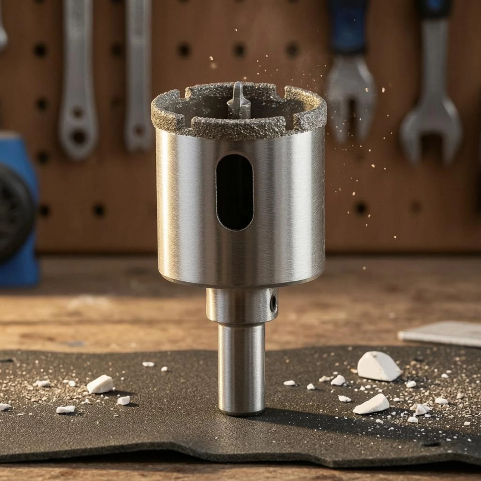 Diamond Hole Saw Pilot Drill Tile Hole Saw Drilling Tool Side Slots Cup-Shaped
Diamond Hole Saw Pilot Drill Tile Hole Saw Drilling Tool Side Slots Cup-Shaped