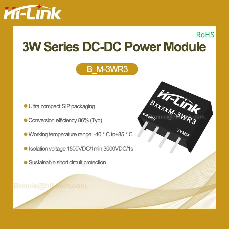 Hi-Link B0505M-3WR3 DC-DC Isolated Power Module 5V Input 3.3V/9V/12V/5V/24V Output Non-Regulated