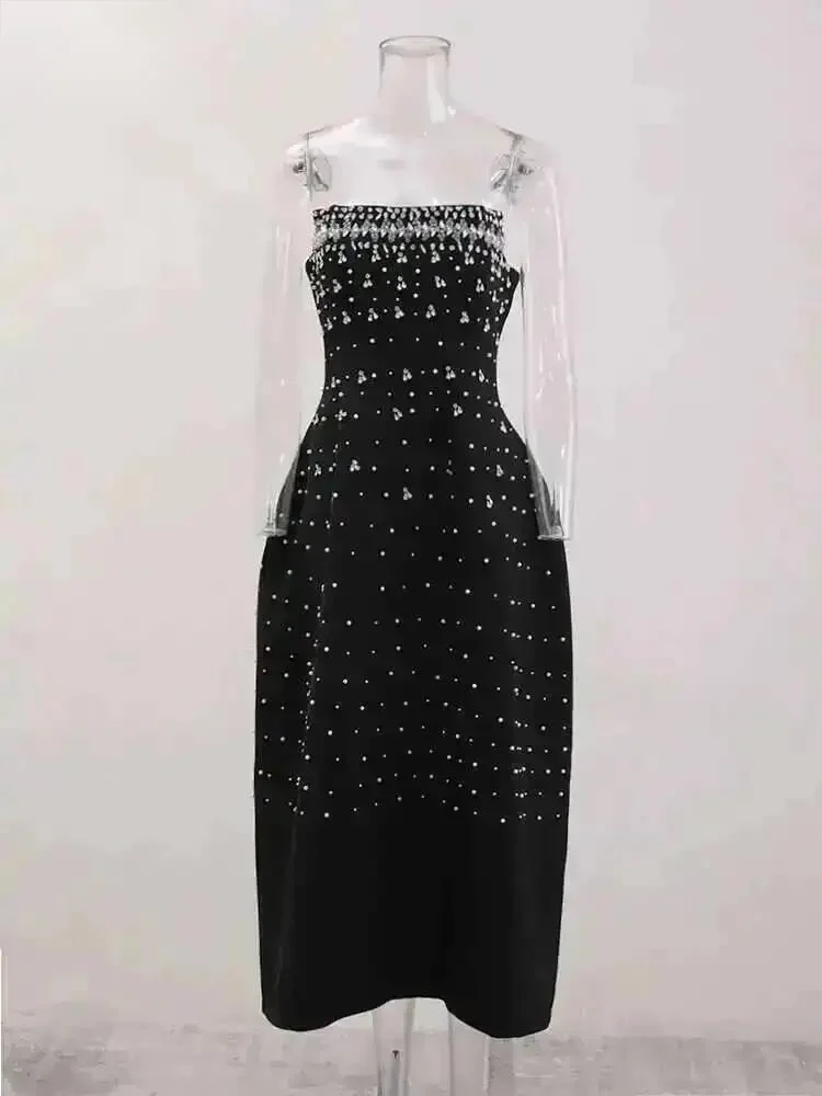 French Style Diamond Spliced Party Maxi Dresses For Women Slash Neck Sleeveless High Waist Black Female Dress 2026 3WQA8T4
French Style Diamond Spliced Party Maxi Dresses For Women Slash Neck Sleeveless High Waist Black Female Dress 2026 3WQA8T4