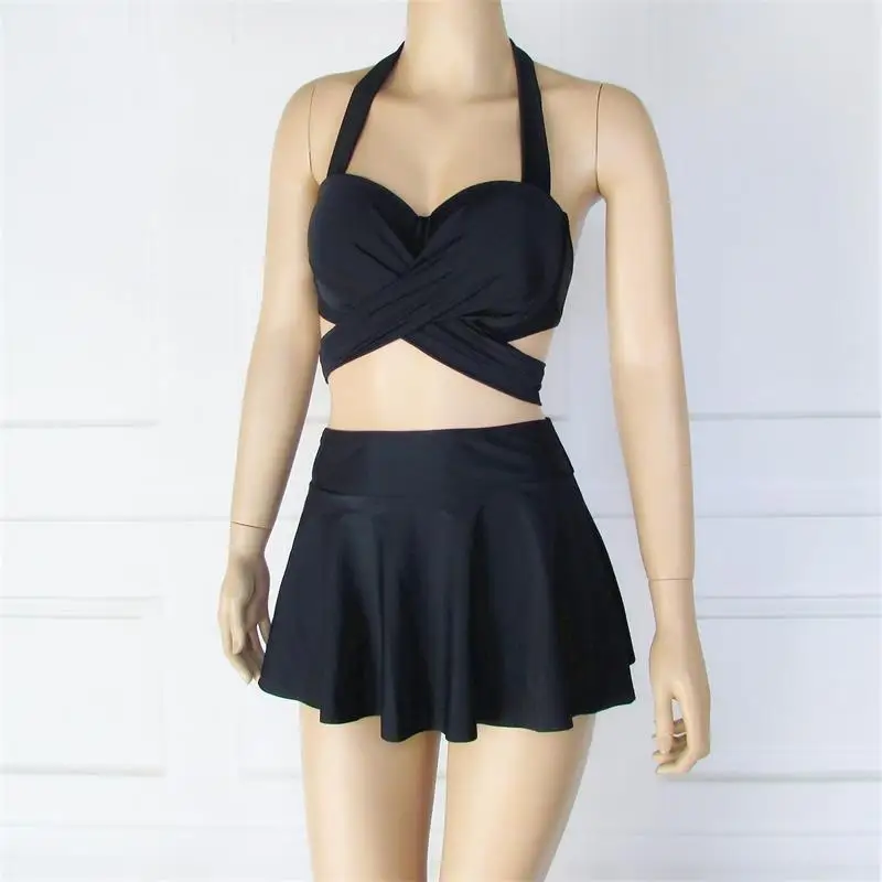 High Waist Bikini Swimsuit Women's Skirt Sle Swimming Clothes Belly Covering plus Size Nylon Spandex Swimwear for Thermal Spa
High Waist Bikini Swimsuit Women's Skirt Sle Swimming Clothes Belly Covering plus Size Nylon Spandex Swimwear for Thermal Spa