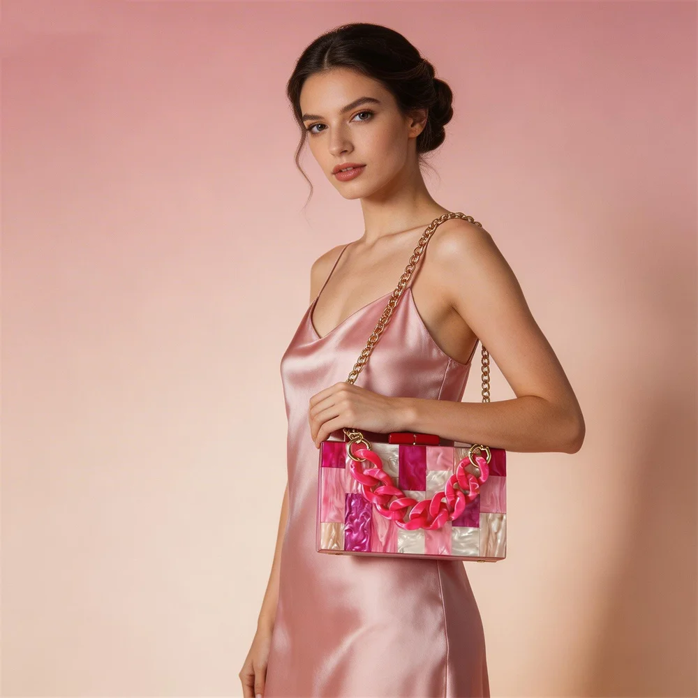 Mini Small Flap Shoulder Multi-Color Plaid Patchwork Party Woman Luxury Designer Bags Crossbody Acrylic Evening Clutch Handbags
Mini Small Flap Shoulder Multi-Color Plaid Patchwork Party Woman Luxury Designer Bags Crossbody Acrylic Evening Clutch Handbags