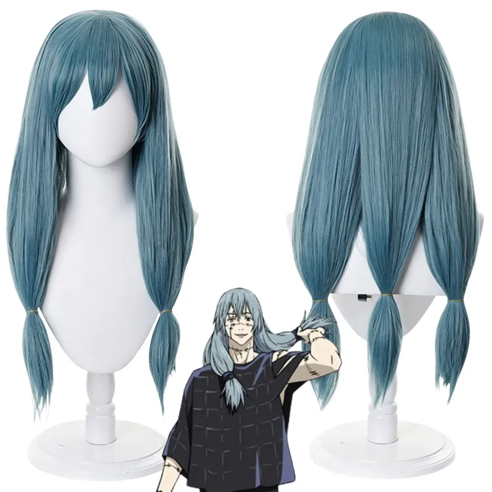 Anime JJK Mahito Cosplay Wigs For Adult Men Long Blue Wigs Synthetic Resistant Heat Hair Roleplay Halloween Costume Accessories
Anime JJK Mahito Cosplay Wigs For Adult Men Long Blue Wigs Synthetic Resistant Heat Hair Roleplay Halloween Costume Accessories