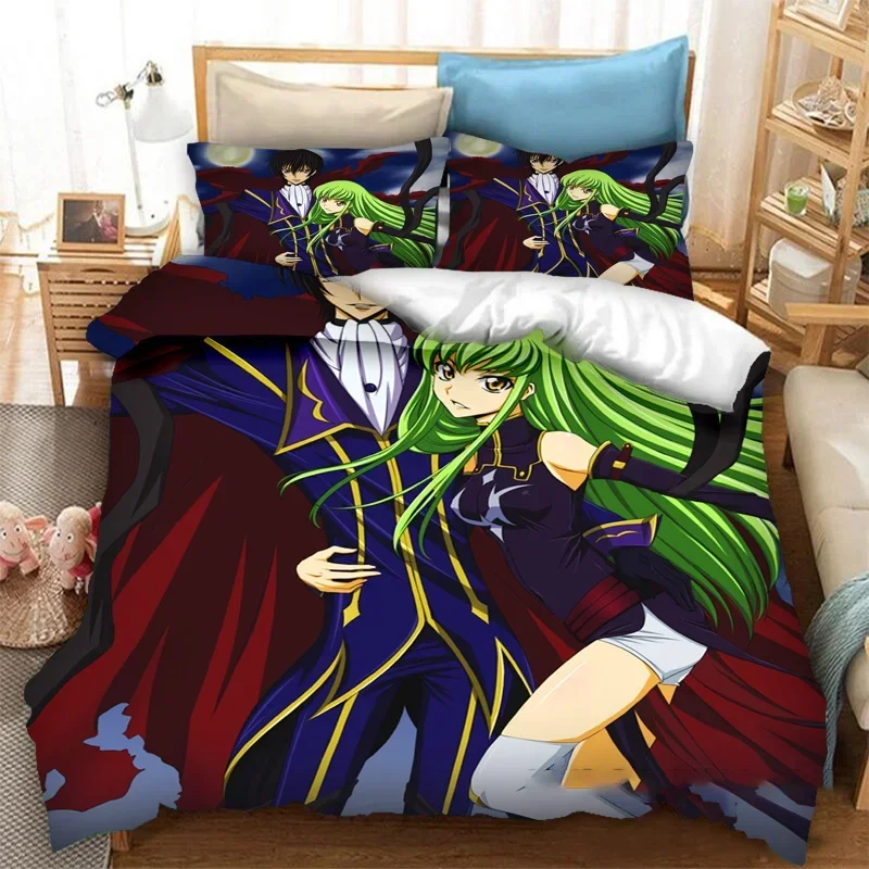 Модный комплект постельного белья с 3D принтом аниме Code Geass, 2/3 шт., комплект постельного белья Double Twin Full Queen King, постельное белье для взрослых и детей, пододеяльник
Модный комплект постельного белья с 3D принтом аниме Code Geass, 2/3 шт., комплект постельного белья Double Twin Full Queen King, постельное белье для взрослых и детей, пододеяльник