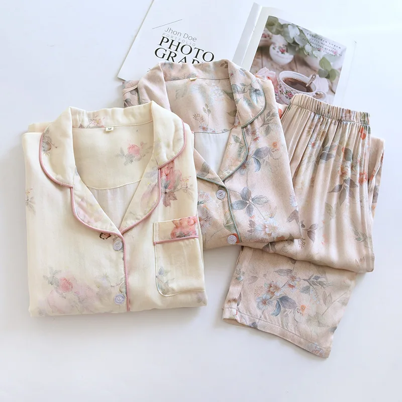 National Style Retro Bamboo Fabric Cotton Women's Trousers Pajamas Set for Spring and Summer Thin Homewear Pijamas Women
National Style Retro Bamboo Fabric Cotton Women's Trousers Pajamas Set for Spring and Summer Thin Homewear Pijamas Women
