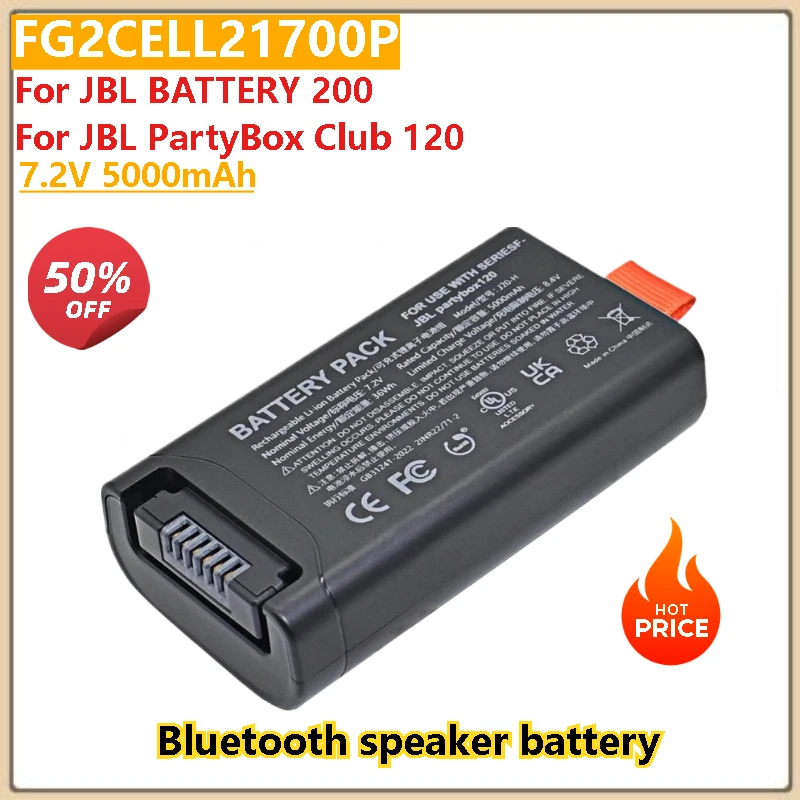 FG2CELL21700P 5000mAh for JBL PartyBox Club 120 For JBL Battery 200 Spare Battery Supports direct charging via Type-C
FG2CELL21700P 5000mAh for JBL PartyBox Club 120 For JBL Battery 200 Spare Battery Supports direct charging via Type-C