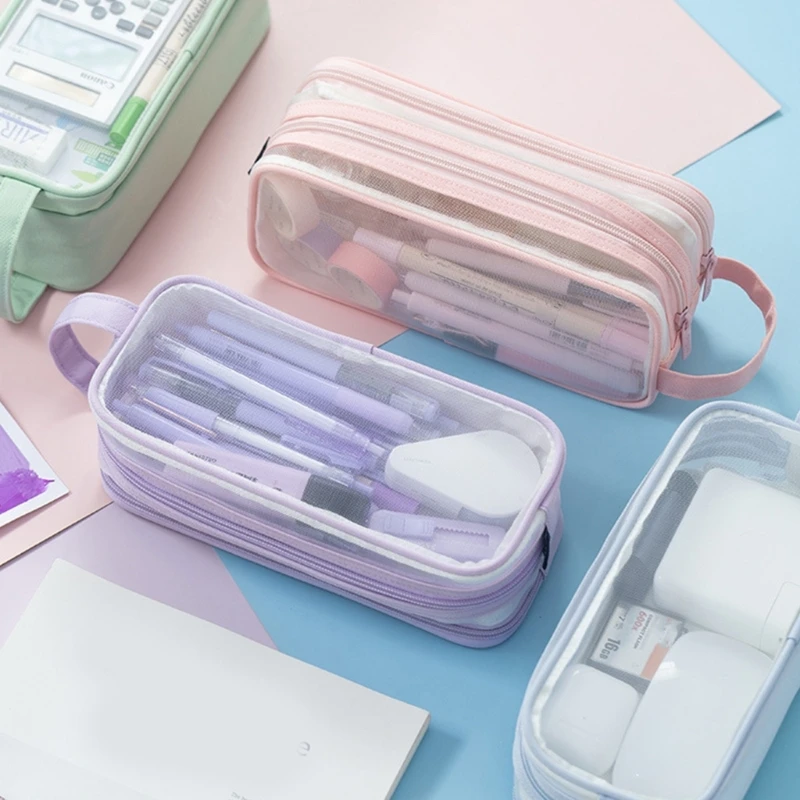 Multifunctional Pencil Case Clear Pen Case for Exams, Big Capacity Pen Bag Travel Cosmetic Bag for Student Girl Boy
Multifunctional Pencil Case Clear Pen Case for Exams, Big Capacity Pen Bag Travel Cosmetic Bag for Student Girl Boy