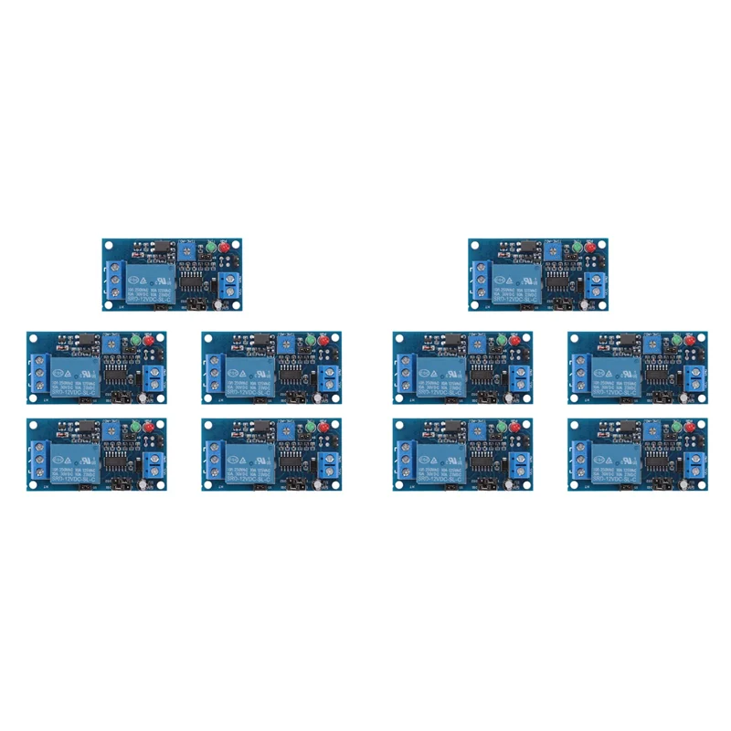 ABVO-10X 12 В постоянного тока, реле задержки включения/задержки, модуль переключателя с таймером 
ABVO-10X 12 В постоянного тока, реле задержки включения/задержки, модуль переключателя с таймером