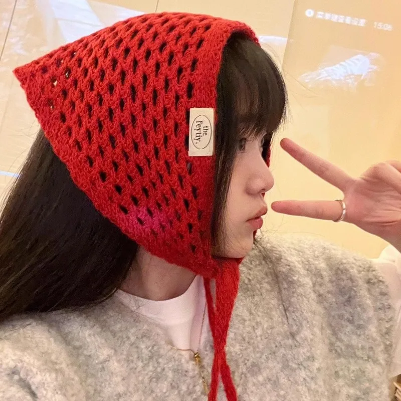 Korean Simple Handmade Crochet Headscarf Women's Spring and Autumn Breathable Fashion Hollow Lace-up Triangular Towel
Korean Simple Handmade Crochet Headscarf Women's Spring and Autumn Breathable Fashion Hollow Lace-up Triangular Towel