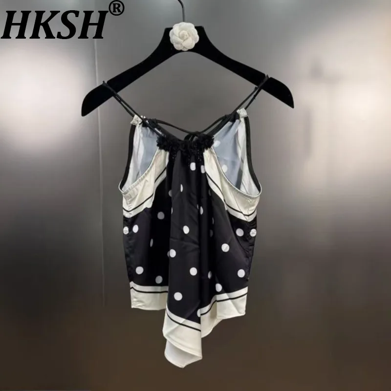 HKSH Summer New Women's French Elegant High Street Sexy Strap Vest Polka Dot Printed Patchwork Beaded Decorative Tank Top HK7828
HKSH Summer New Women's French Elegant High Street Sexy Strap Vest Polka Dot Printed Patchwork Beaded Decorative Tank Top HK7828