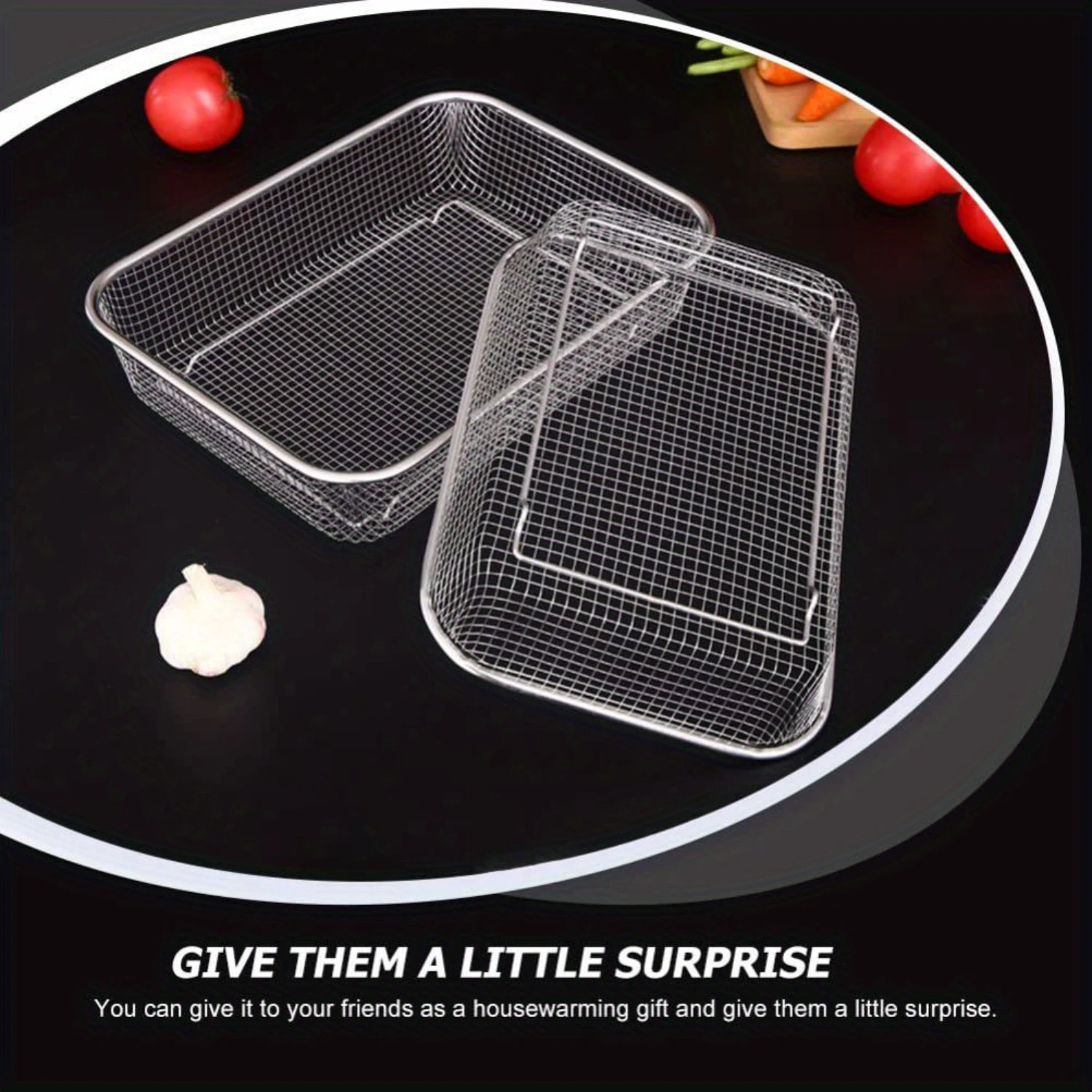 1pc Stainless Steel Mesh Strainer Basket, Multi-Purpose Colander - Perfect for Restaurant Kitchen, Vegetable Draining - Sink Fru
1pc Stainless Steel Mesh Strainer Basket, Multi-Purpose Colander - Perfect for Restaurant Kitchen, Vegetable Draining - Sink Fru