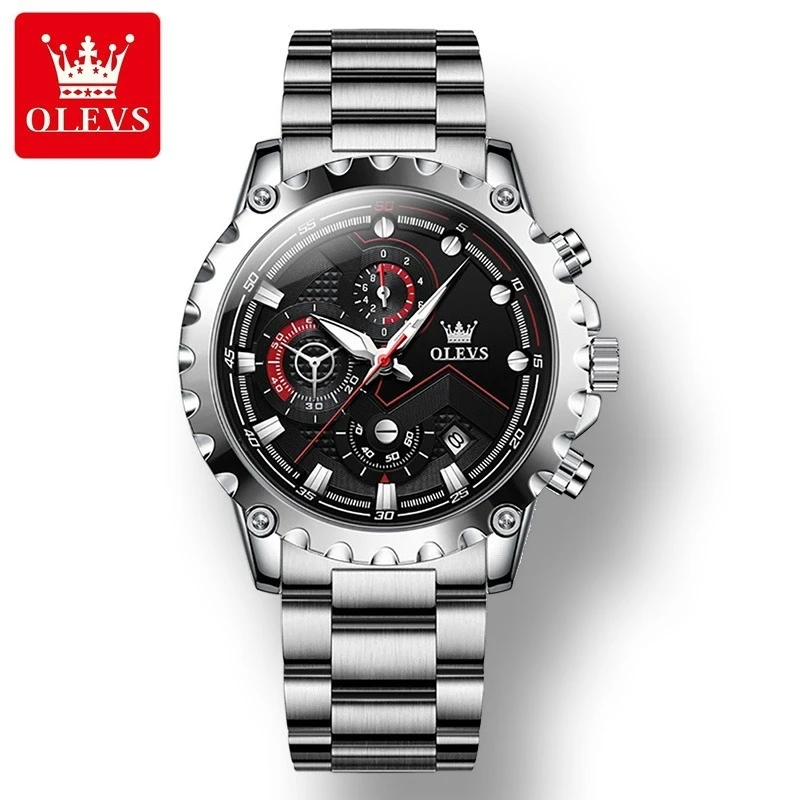 OLEVS 2873 Quartz Sport Watch Gift Round-dial Stainless Steel Watchband Wristwatch Chronograph Calendar Luminous
OLEVS 2873 Quartz Sport Watch Gift Round-dial Stainless Steel Watchband Wristwatch Chronograph Calendar Luminous