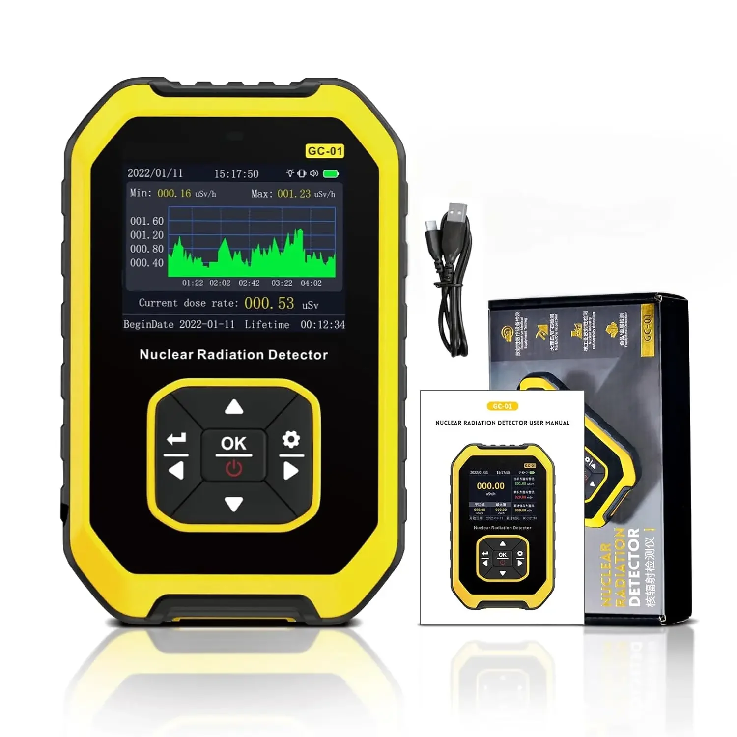 A X-ray Tester Marble Geiger Counter Dosimeter High Precision Detector Portable Monitor Nuclear Radiation Meter Radiation Teste 
A X-ray Tester Marble Geiger Counter Dosimeter High Precision Detector Portable Monitor Nuclear Radiation Meter Radiation Teste