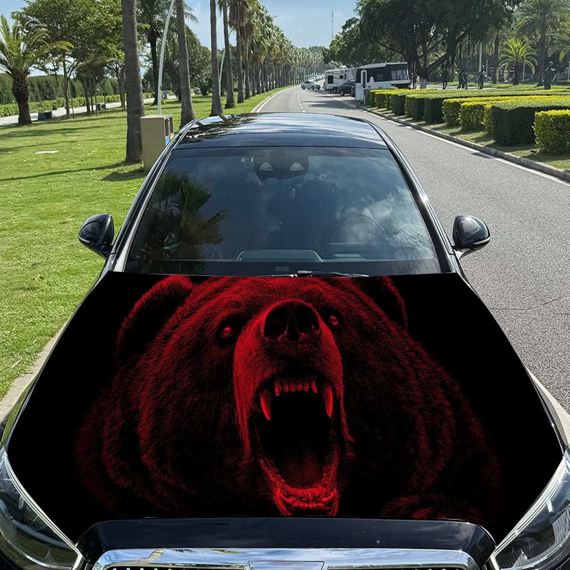 Angry and Roaring Red Brown Bear PVC Car Hood Wraps, Self-Adhesive Waterproof Car Bonnet Decal Sticker, Car Decoration Protectio
Angry and Roaring Red Brown Bear PVC Car Hood Wraps, Self-Adhesive Waterproof Car Bonnet Decal Sticker, Car Decoration Protectio