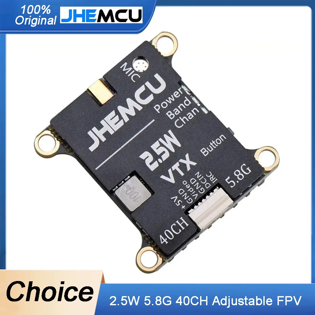 JHEMCU 2,5 Вт 5,8G 40CH Регулируемый передатчик FPV Встроенный микрофон Радиатор 2-6S для радиоуправляемого самолета FPV Передача дальнего действия
JHEMCU 2,5 Вт 5,8G 40CH Регулируемый передатчик FPV Встроенный микрофон Радиатор 2-6S для радиоуправляемого самолета FPV Передача дальнего действия