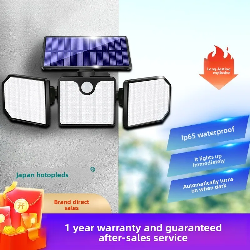 230LED Outdoor Solar Human Body Induction Wall Light Three Adjustable High Courtyard Bright Lighting Small Street Light
230LED Outdoor Solar Human Body Induction Wall Light Three Adjustable High Courtyard Bright Lighting Small Street Light