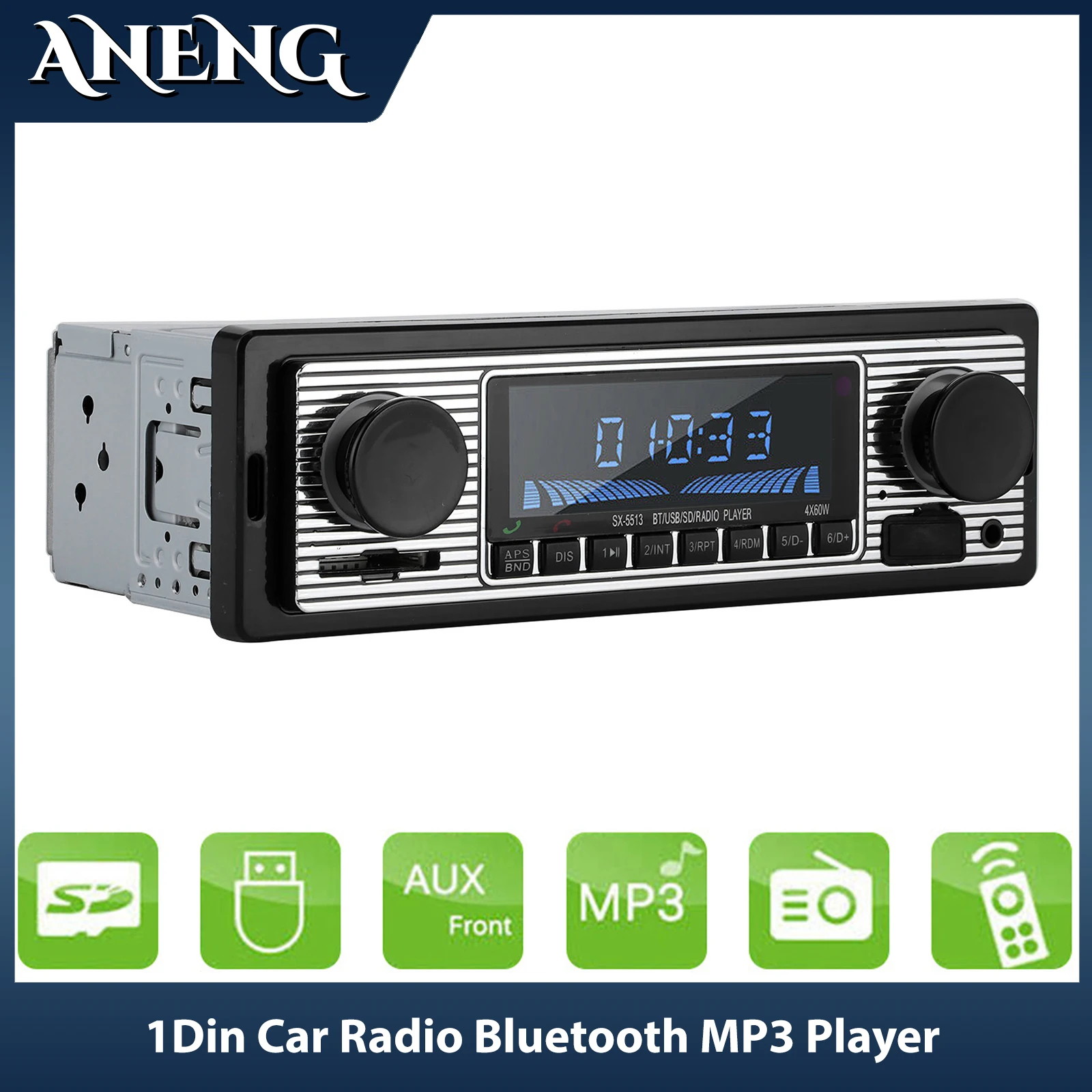 Classical 1Din Car Radio Bluetooth Car Handsfree Stereo Audio Player MP3 Player USB SD AUX Input Auto Radio Din 1
Classical 1Din Car Radio Bluetooth Car Handsfree Stereo Audio Player MP3 Player USB SD AUX Input Auto Radio Din 1