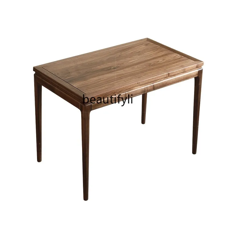 New Chinese Tea Table Solid Wood Tea Table Zen Small Tea Table Black Walnut Table-Chair Set
New Chinese Tea Table Solid Wood Tea Table Zen Small Tea Table Black Walnut Table-Chair Set