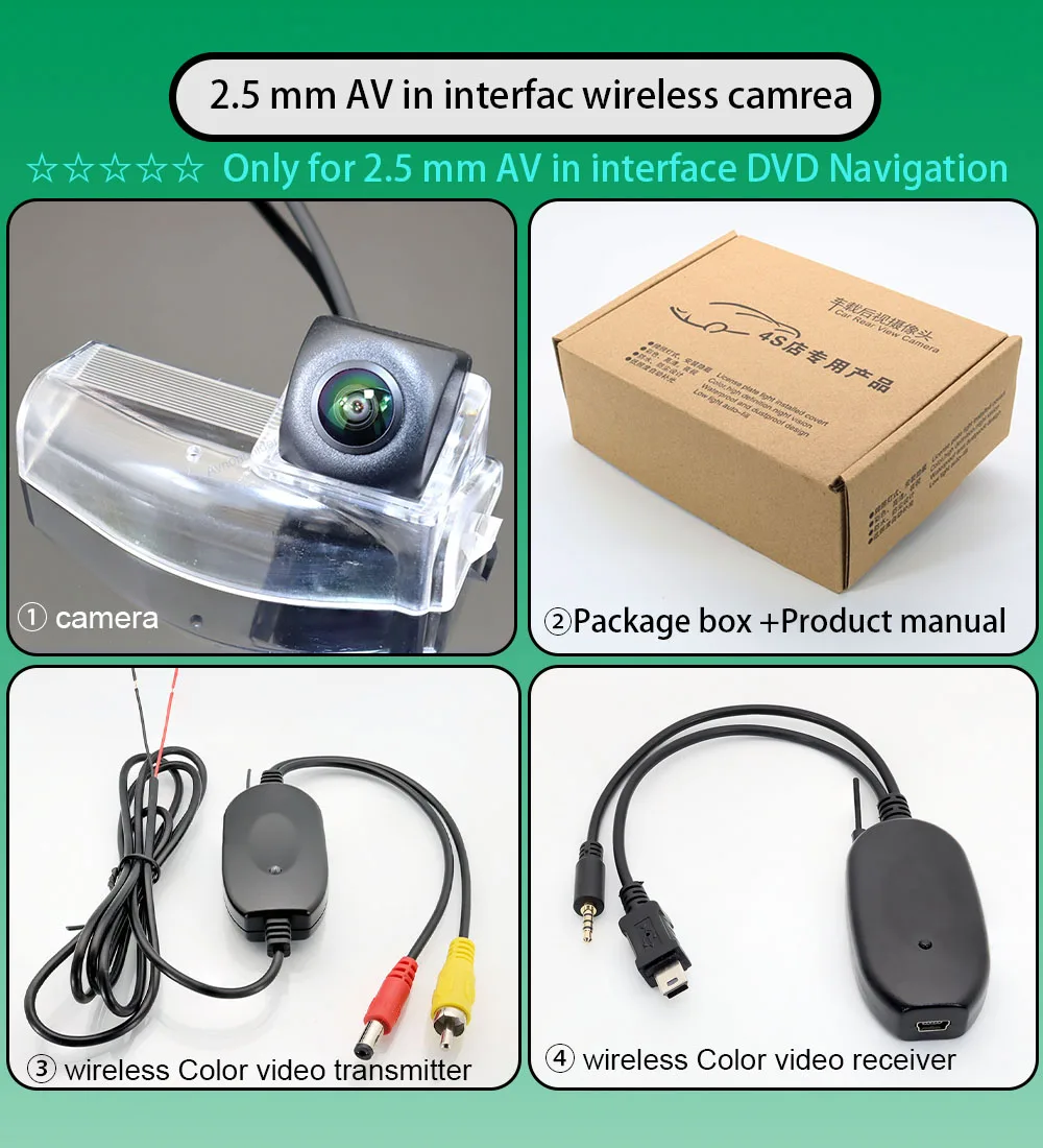 2.4 Ghz Wireless FishEye Vehicle HD Rear View Camera For Mazda 3 Mazda3 M3 Axela Mazdaspeed3 BK BL 2003~2013
2.4 Ghz Wireless FishEye Vehicle HD Rear View Camera For Mazda 3 Mazda3 M3 Axela Mazdaspeed3 BK BL 2003~2013