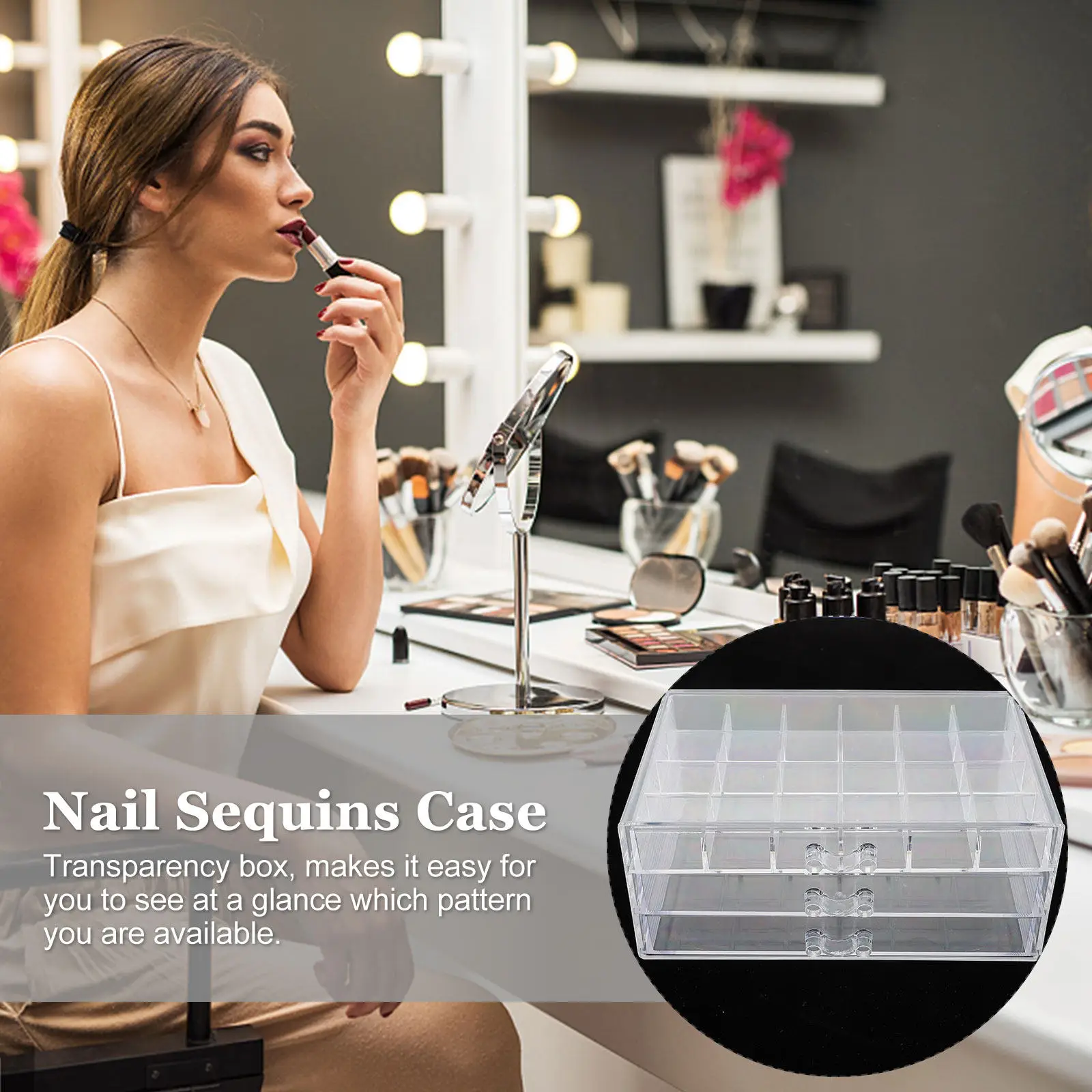 Прозрачный ящик-органайзер для хранения накладных ногтей, блесток, бусин, рыболовных крючков и мелких деталей
Прозрачный ящик-органайзер для хранения накладных ногтей, блесток, бусин, рыболовных крючков и мелких деталей