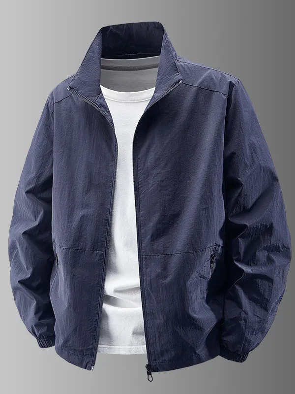 New 2026 Men's Large Size Jacket Sporty Loose Stand Collar Windproof Coat Casual Style Pure Color Breathable Zipper Closure
New 2026 Men's Large Size Jacket Sporty Loose Stand Collar Windproof Coat Casual Style Pure Color Breathable Zipper Closure