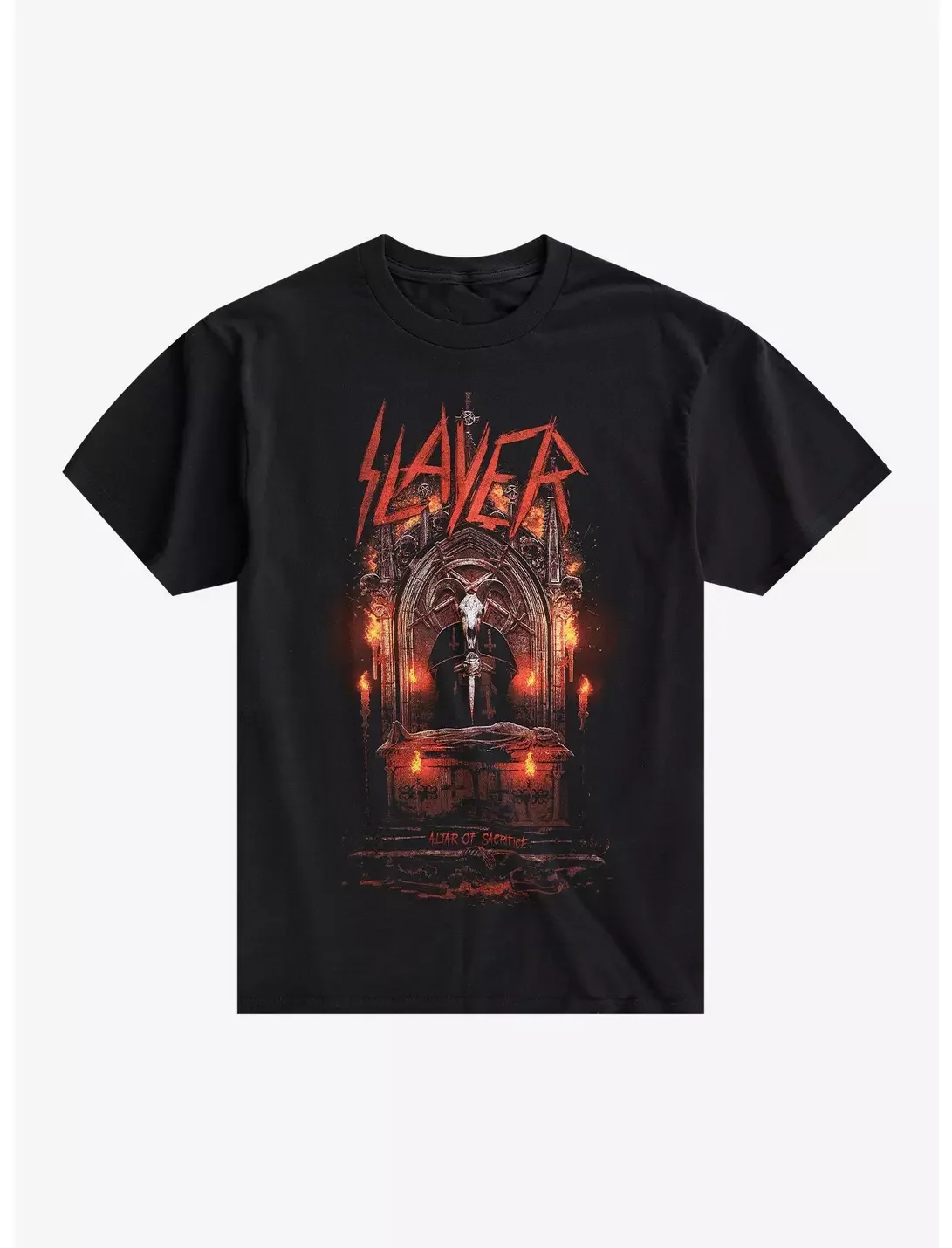 2026 Mens Womens Slayer Altar of Sacrifice T Shirt, Black Red Metal Band Graphic Casual Clothing for Street Wear
2026 Mens Womens Slayer Altar of Sacrifice T Shirt, Black Red Metal Band Graphic Casual Clothing for Street Wear