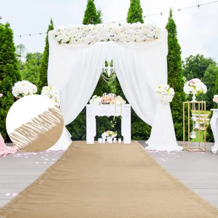 VitalCozy 1 Piece 40 Inch x 50 Feet Wedding Aisle Runners Jute Rustic Burlap Aisle Runner with Fringed Edge Ceremony Runway Car
VitalCozy 1 Piece 40 Inch x 50 Feet Wedding Aisle Runners Jute Rustic Burlap Aisle Runner with Fringed Edge Ceremony Runway Car