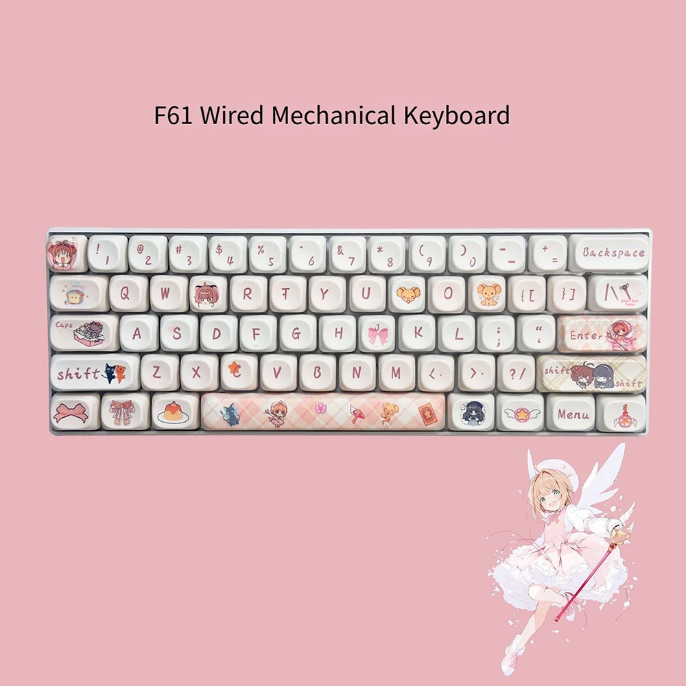 Cardcaptor Sakura 61 Keys Mechanical Keyboard Rgb Backlit Hot Swap Red/blue Switch Cute Cartoon Gaming Keyboard for Pc Laptop
Cardcaptor Sakura 61 Keys Mechanical Keyboard Rgb Backlit Hot Swap Red/blue Switch Cute Cartoon Gaming Keyboard for Pc Laptop