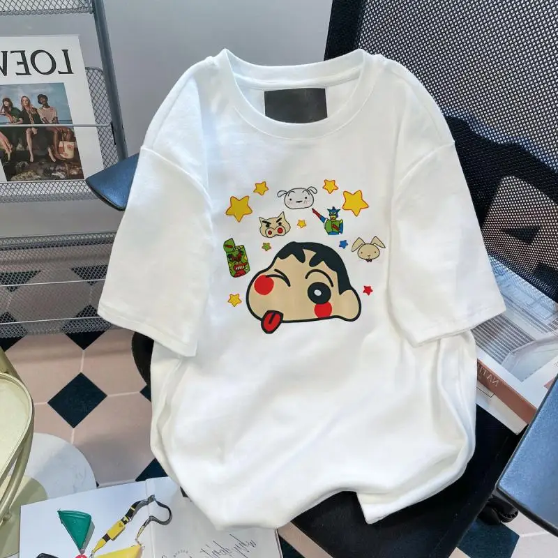 New Anime Bandai Jacket Kawaii Crayon Shin Chans Printed Short Sleeved T Shirt Cute Cartoon Loose Versatile Casual Top Girl Toy
New Anime Bandai Jacket Kawaii Crayon Shin Chans Printed Short Sleeved T Shirt Cute Cartoon Loose Versatile Casual Top Girl Toy
