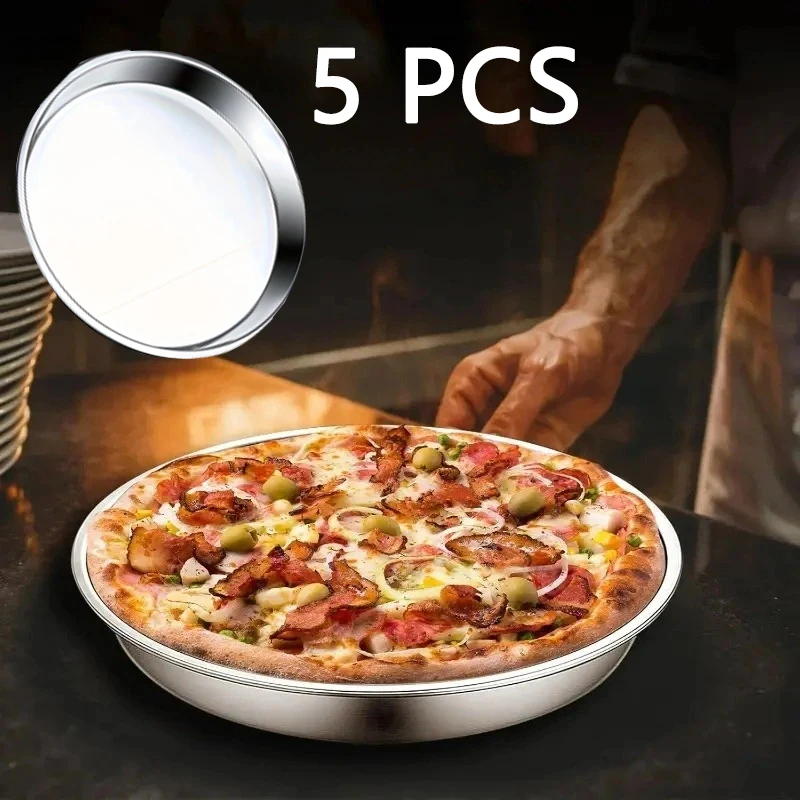 5-Piece Set 12.4/13.8-Inch Stainless Steel Baking Tray - Heat Resistant round Pizza Oven Dish Easy to Clean for Home And Commerc
5-Piece Set 12.4/13.8-Inch Stainless Steel Baking Tray - Heat Resistant round Pizza Oven Dish Easy to Clean for Home And Commerc