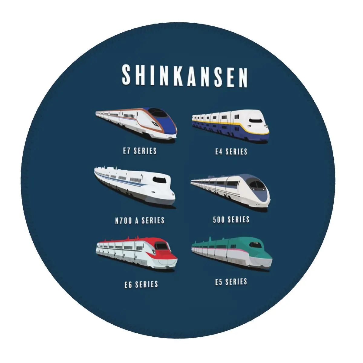Japanese Shinkansen Bullet Trains Round Mouse Pad Computer Keyboard Mouse Mat Gaming PC Desk Mat Office Accessories Table Mats
Japanese Shinkansen Bullet Trains Round Mouse Pad Computer Keyboard Mouse Mat Gaming PC Desk Mat Office Accessories Table Mats