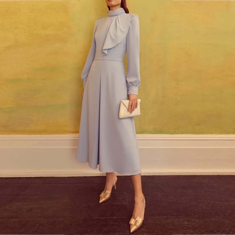 Mother of the Bride Dresses 2023 A-Line High Neck Wedding Guest Gown Ruching Dress Women for Wedding Party robes invitée mariage
Mother of the Bride Dresses 2023 A-Line High Neck Wedding Guest Gown Ruching Dress Women for Wedding Party robes invitée mariage