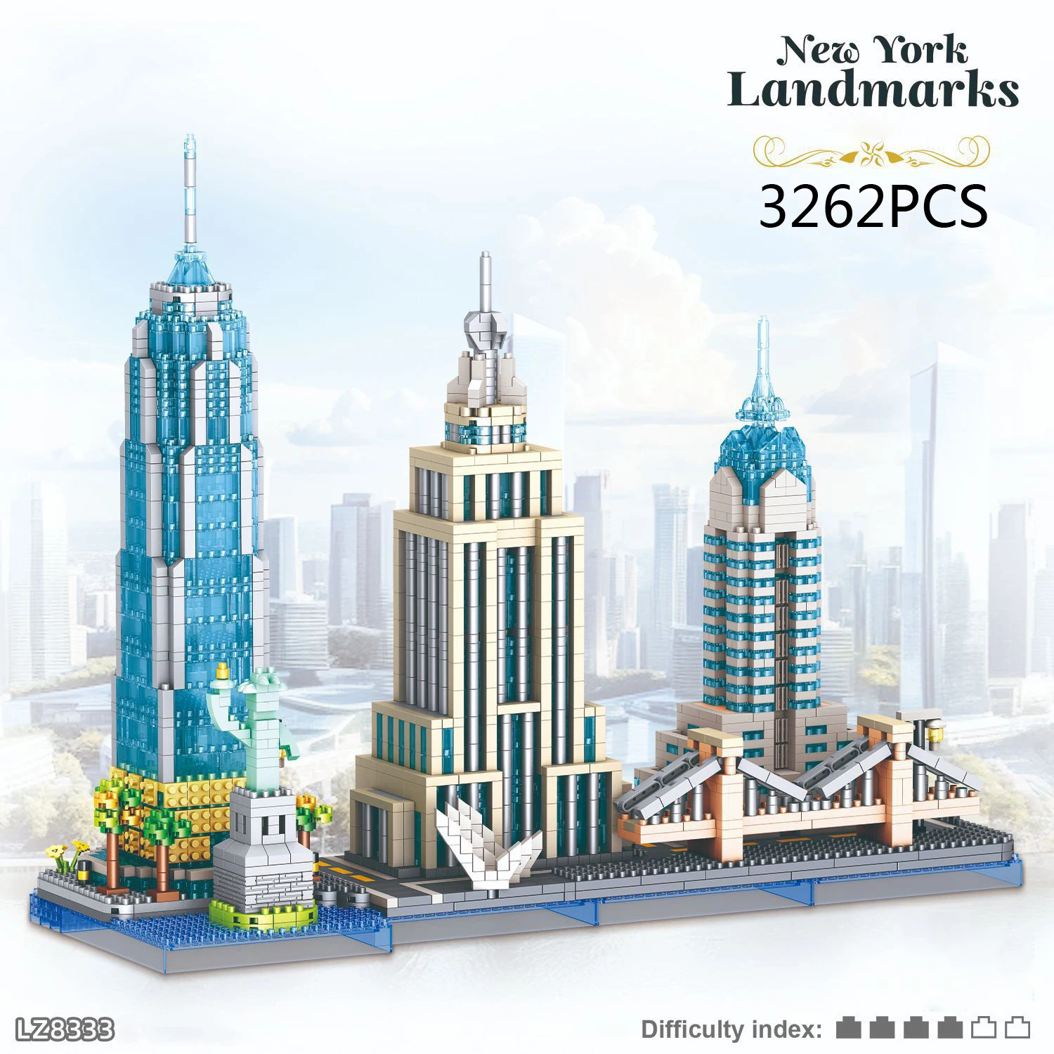 Creative Architecture United States New York Skyline Micro Diamond Block Construction Sets Nanobrick Toys Collection For Gifts
Creative Architecture United States New York Skyline Micro Diamond Block Construction Sets Nanobrick Toys Collection For Gifts