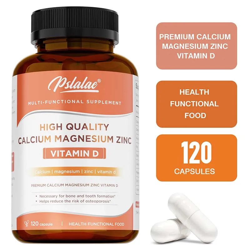 Calcium Magnesium Zinc Capsules - Support Bone Strength, Muscle Function and Heart Health, Enhance Immune Function
Calcium Magnesium Zinc Capsules - Support Bone Strength, Muscle Function and Heart Health, Enhance Immune Function