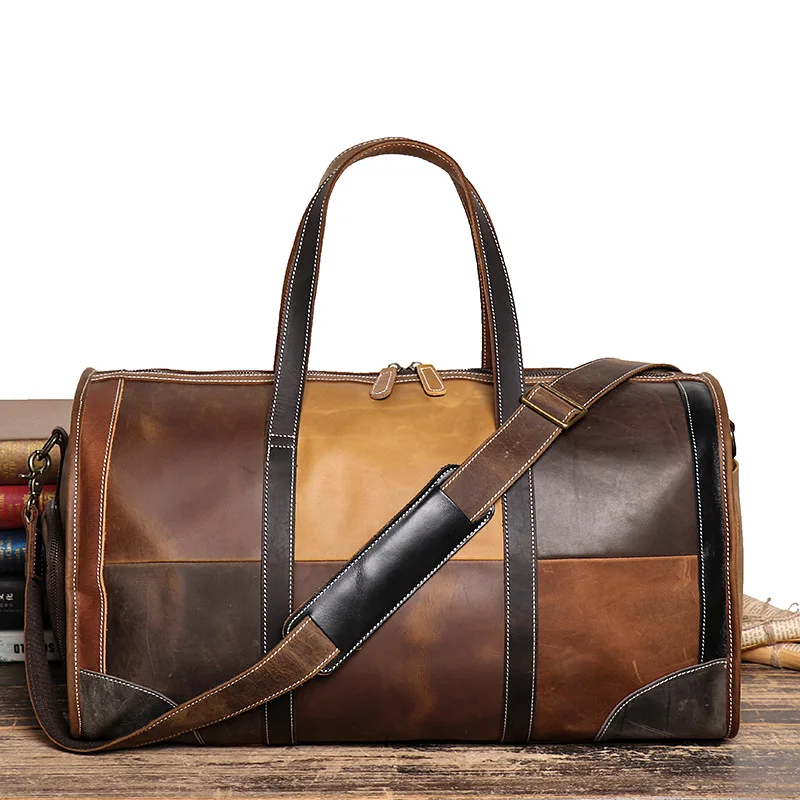 Men Women Leather Travel Bag for women men soft cowskin duffle bags leather hand luggage travel shoulder bags weekender Bag
Men Women Leather Travel Bag for women men soft cowskin duffle bags leather hand luggage travel shoulder bags weekender Bag