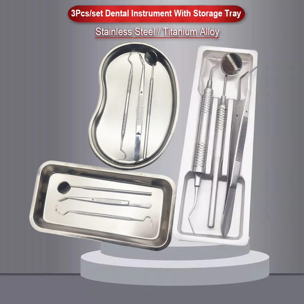 1 Set Dental Basic Instrument With Storage Tray Holder Stainless Steel Titanium Alloy Dentist Clinic Mirror Probe Forceps Tools
1 Set Dental Basic Instrument With Storage Tray Holder Stainless Steel Titanium Alloy Dentist Clinic Mirror Probe Forceps Tools