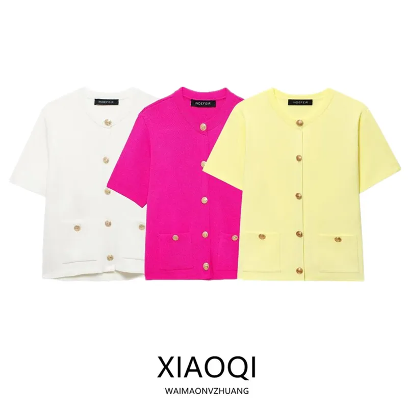 Summer 2024 Women's Slim Fit ort Sve Knitted Jaet Versatile Quali round Ne Open Cardigan Commute Sle Regular Length 
Summer 2024 Women's Slim Fit ort Sve Knitted Jaet Versatile Quali round Ne Open Cardigan Commute Sle Regular Length