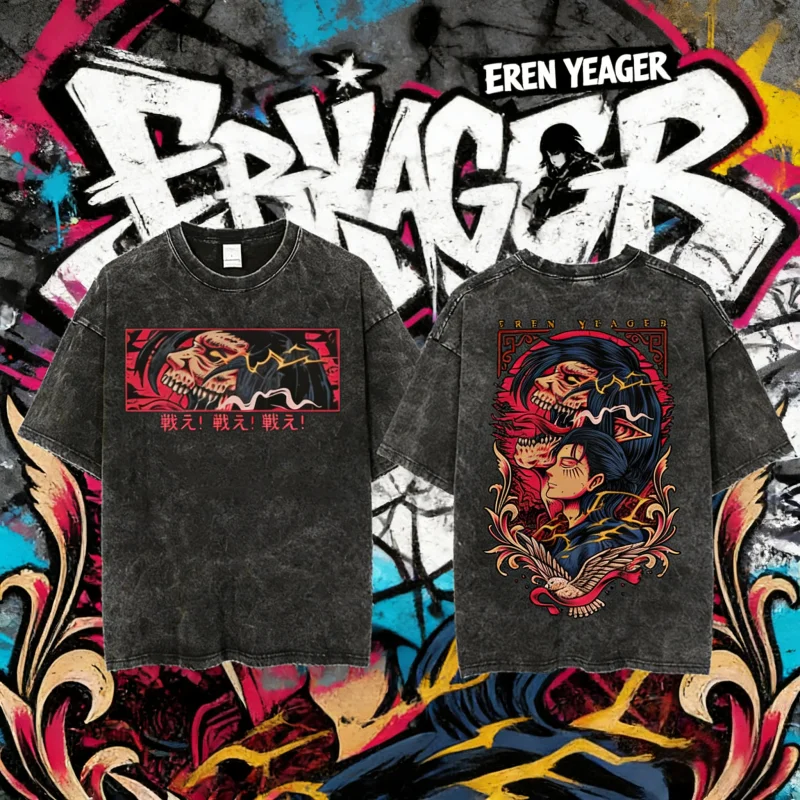 Лето 2022, стильная аниме «Атака Титанов», стираная дышащая уличная одежда с рисунком Леви Акермана для мужчин и женщин, винтажная свободная уличная одежда большого размера
Лето 2022, стильная аниме «Атака Титанов», стираная дышащая уличная одежда с рисунком Леви Акермана для мужчин и женщин, винтажная свободная уличная одежда большого размера