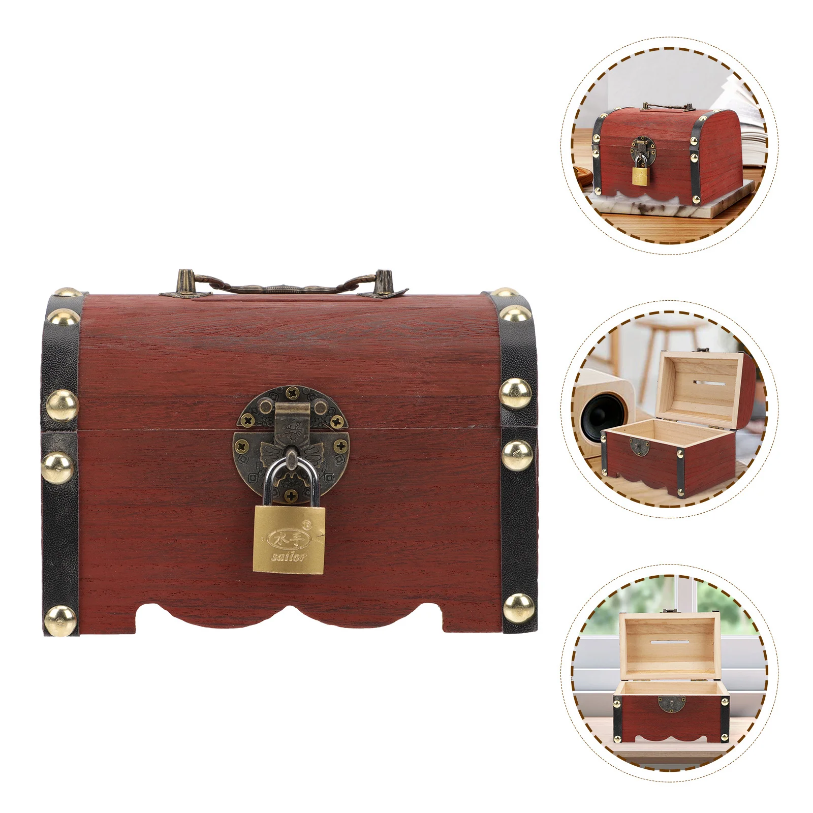 Wooden Piggy Bank Retro Style Money Saving Box with Lock Multi-Function Coin Storage Case for Home Office Decor
Wooden Piggy Bank Retro Style Money Saving Box with Lock Multi-Function Coin Storage Case for Home Office Decor