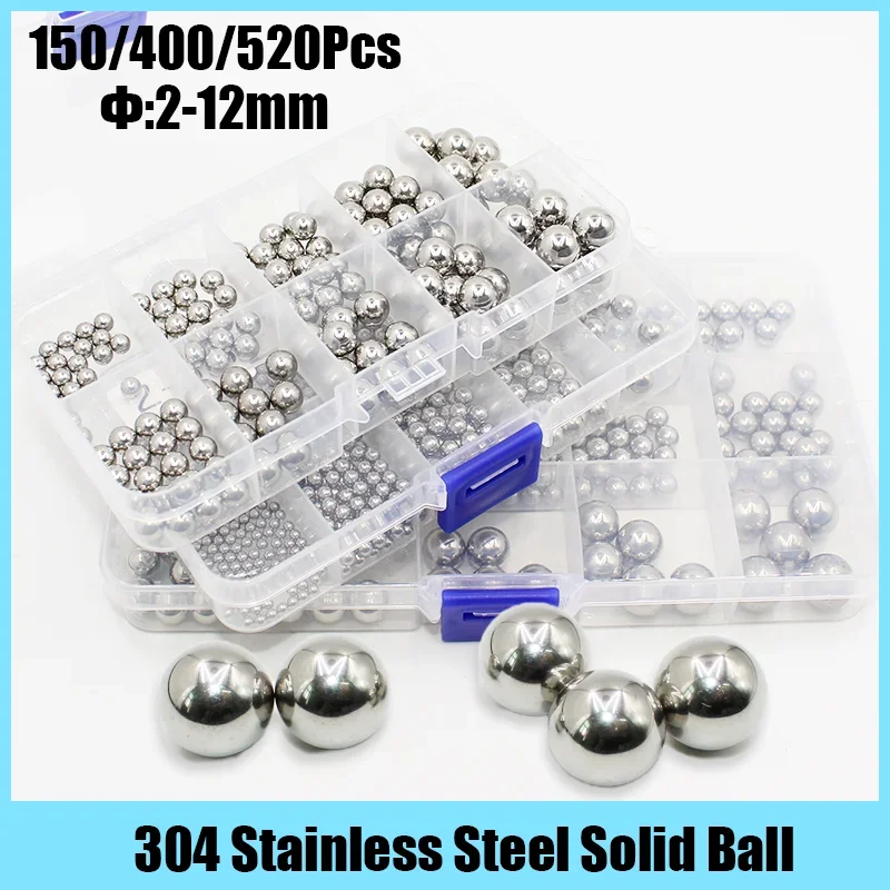 304 Stainless Steel Solid Ball 150/400/520PCS SUS Precision Bearing Steel Small Pellet Slingshot Marbles Round Smooth Slide Ball
304 Stainless Steel Solid Ball 150/400/520PCS SUS Precision Bearing Steel Small Pellet Slingshot Marbles Round Smooth Slide Ball