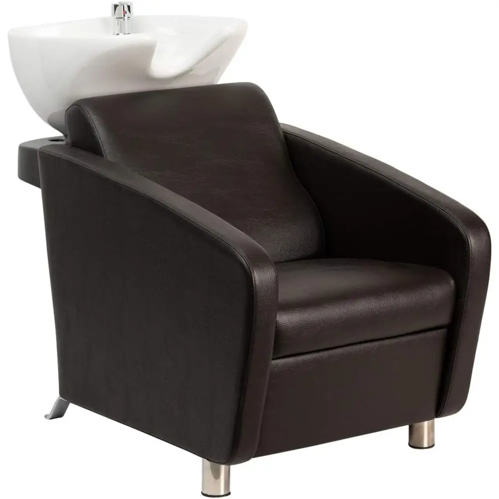 Professional Shampoo Chair with Porcelain Bowl, Dual Nozzle, Vacuum Breaker, Padded Seat, Lumbar Support, and European Design -
Professional Shampoo Chair with Porcelain Bowl, Dual Nozzle, Vacuum Breaker, Padded Seat, Lumbar Support, and European Design -