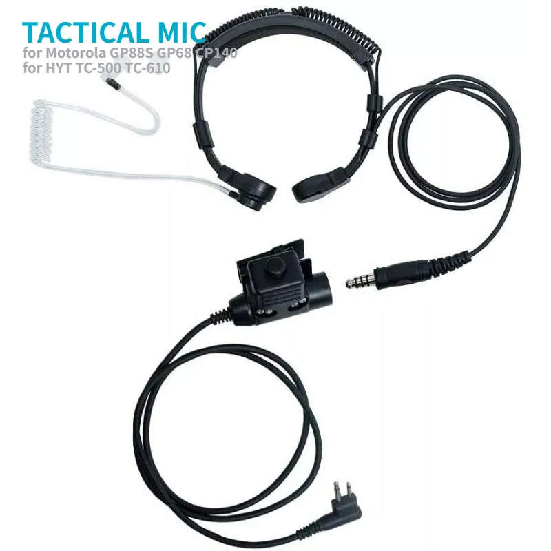 Walkie Talkie Microphone Heavy Duty U94 PTT Neck Throat Mic Earpiece Radio Nato Tactical Headset for Motorola CP100 GP308 EP450
Walkie Talkie Microphone Heavy Duty U94 PTT Neck Throat Mic Earpiece Radio Nato Tactical Headset for Motorola CP100 GP308 EP450