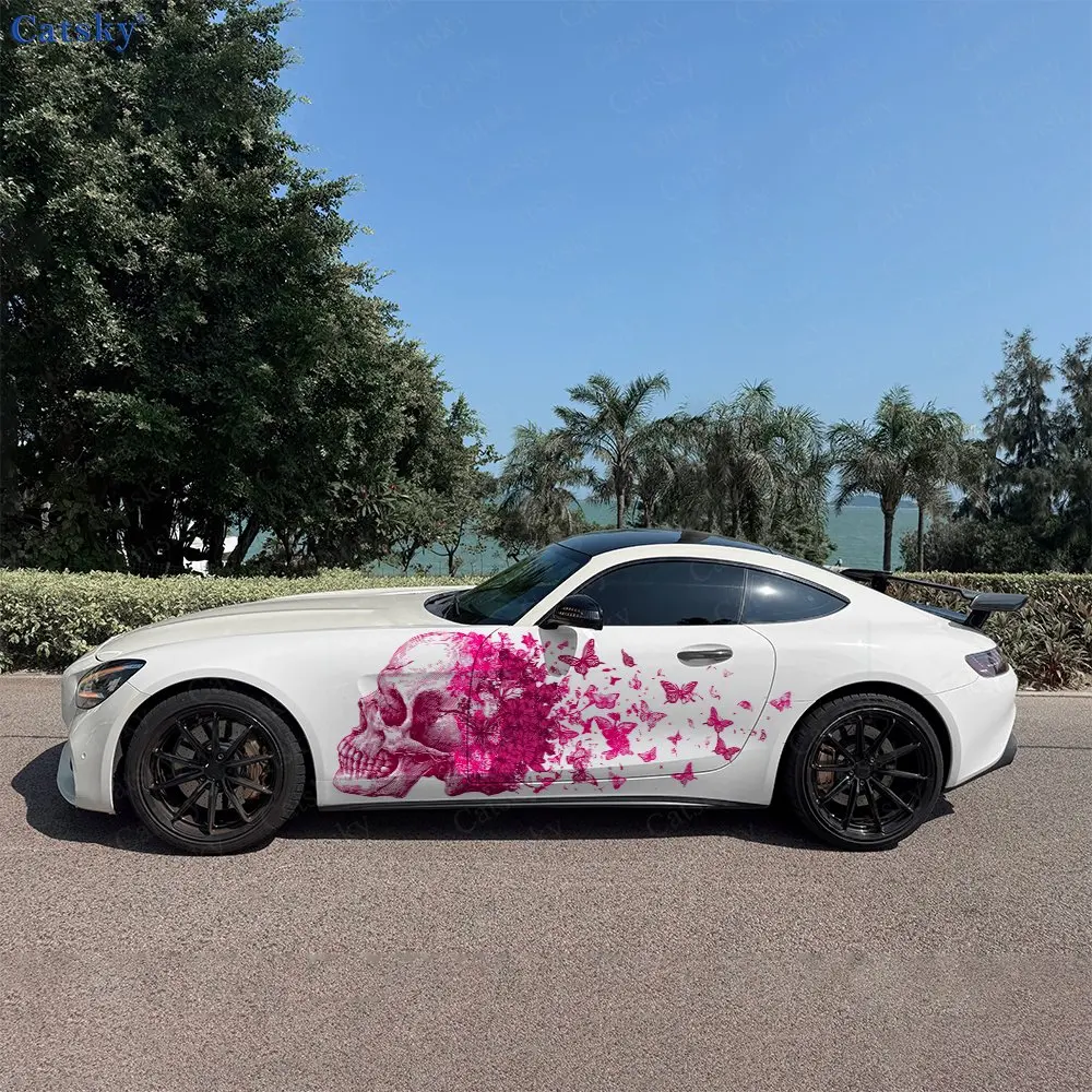 2pcs Pink Skull And Pink Butterfly Stickers Car Body Door Side Two Fashionable Stickers Two Decorations Car Vinyl Wraps
2pcs Pink Skull And Pink Butterfly Stickers Car Body Door Side Two Fashionable Stickers Two Decorations Car Vinyl Wraps