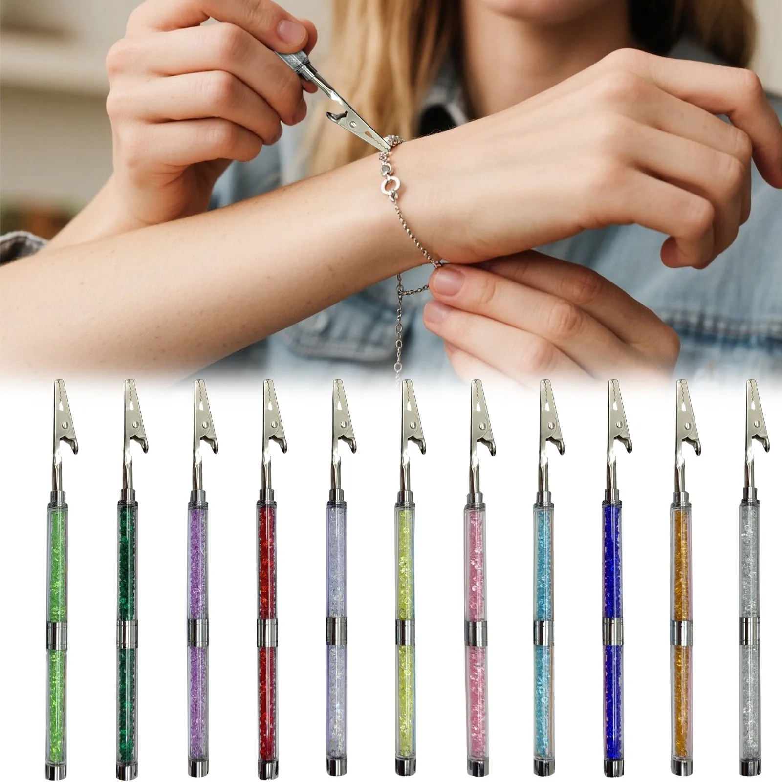 Bracelet Tool Jewelry Helper Plier Clip Equipment For DIY Necklace Watch Clasps And Closures Making Supplies Manufacturing Kit
Bracelet Tool Jewelry Helper Plier Clip Equipment For DIY Necklace Watch Clasps And Closures Making Supplies Manufacturing Kit