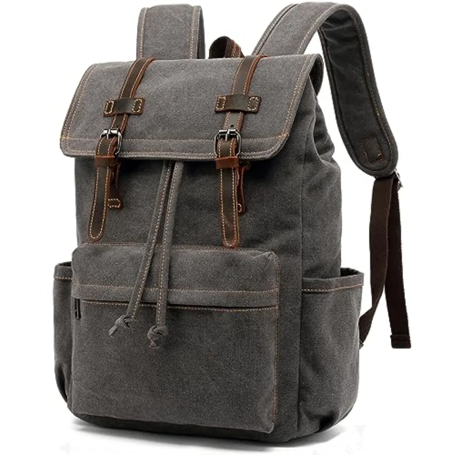 Vintage Canvas Leather Backpack for Men, Multi-Pocket Travel Rucksack For Laptop, Durable Hiking and Commuter Bag - M83
Vintage Canvas Leather Backpack for Men, Multi-Pocket Travel Rucksack For Laptop, Durable Hiking and Commuter Bag - M83