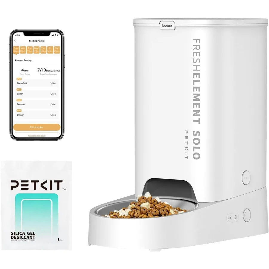 Автоматическая кормушка для кошек, 2,4G, Wi-Fi, диспенсер для корма для домашних животных с тройной системой FreshLock для ежедневного расписания кормления до
Автоматическая кормушка для кошек, 2,4G, Wi-Fi, диспенсер для корма для домашних животных с тройной системой FreshLock для ежедневного расписания кормления до