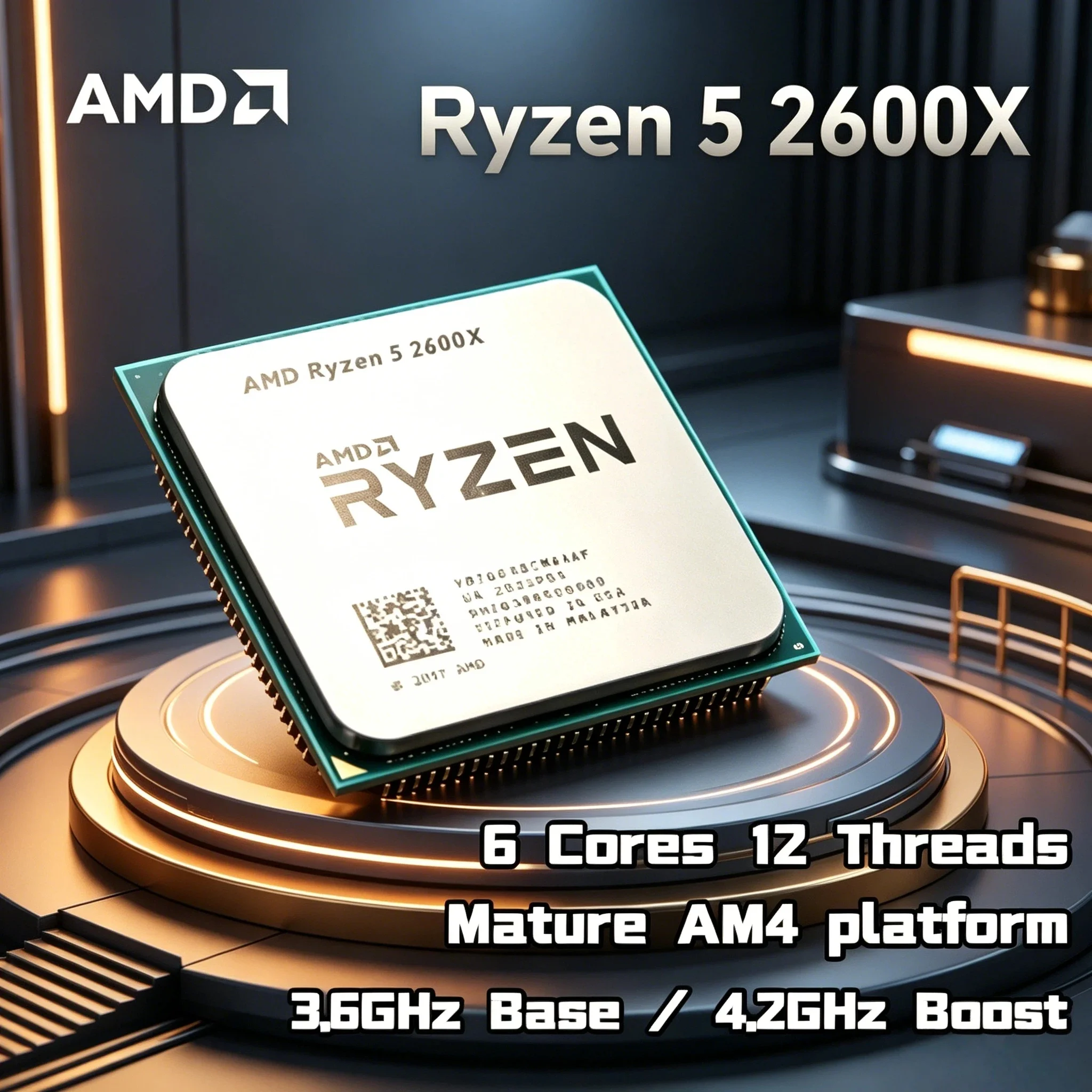 AMD Ryzen 5 2600X 3.6GHz 6 Core 12 Thread 95W Processor LGA AM4 Gaming CPU Without Package R5 2600X Ultra Fast Pro Max 2026