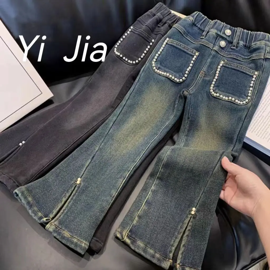 2-7Y Girls Jeans Flare Pants Spring and Autumn New Korean Edition Children's Casual Super Soft Slim Fit Jeans Pants
2-7Y Girls Jeans Flare Pants Spring and Autumn New Korean Edition Children's Casual Super Soft Slim Fit Jeans Pants
